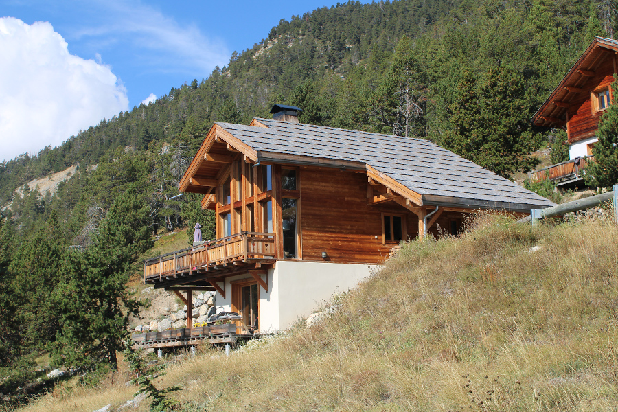 Photo d'un chalet à Montgenèvre dessiné par Fabien Ollagnier architecte